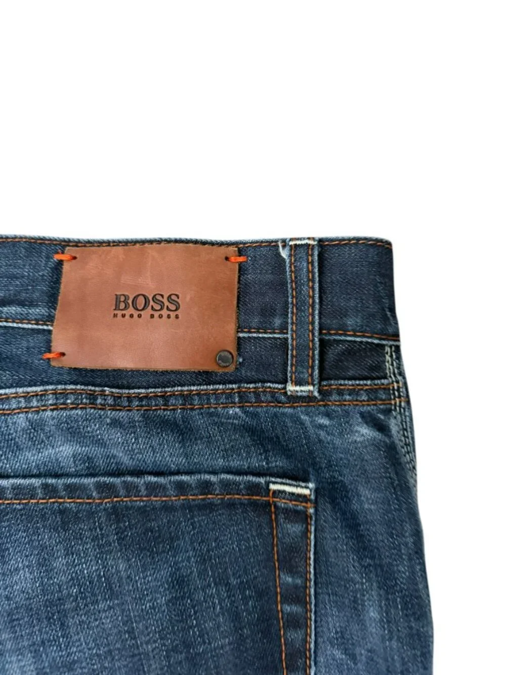 BOSS Hugo Boss Men’s Orange Regular Fit Straight Button Fly Jeans Size 38x30